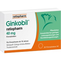 GINKOBIL-ratiopharm 40 mg Filmtabletten - 30Stk - Stärkung für das Gedächtnis