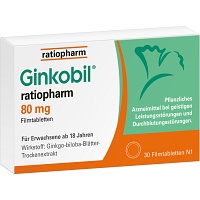 GINKOBIL-ratiopharm 80 mg Filmtabletten - 30Stk - Stärkung für das Gedächtnis