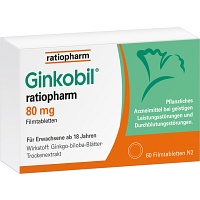 GINKOBIL-ratiopharm 80 mg Filmtabletten - 60Stk - Stärkung für das Gedächtnis