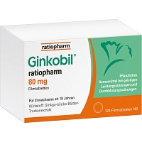 GINKOBIL-ratiopharm 80 mg Filmtabletten - 120Stk - Stärkung für das Gedächtnis