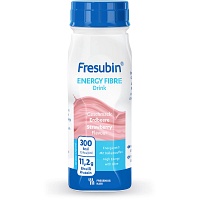 FRESUBIN ENERGY Fibre DRINK Erdbeere Trinkflasche - 4X200ml - Trinknahrung & Sondennahrung