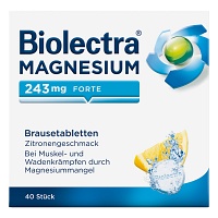 BIOLECTRA Magnesium 243 mg forte Zitrone Br.-Tabl. - 40Stk - Wadenkrämpfe