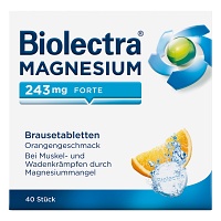 BIOLECTRA Magnesium 243 mg forte Orange Brausetab. - 40Stk - Wadenkrämpfe