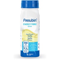 FRESUBIN ENERGY Fibre DRINK Vanille Trinkflasche - 4X200ml - Trinknahrung & Sondennahrung