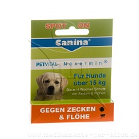 PETVITAL Novermin flüssig f.Hunde über 15 kg - 4ml - Zecken, Flöhe & Co.