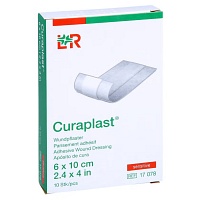 CURAPLAST Wundschnellverb.sensitiv 6x10 cm 1 m - 10Stk