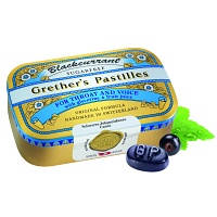 GRETHERS Blackcurrant Silber zf.Past.Dose - 110g - Bonbons zuckerfrei
