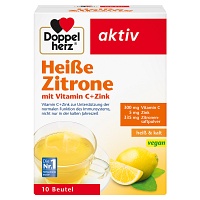 DOPPELHERZ heiße Zitrone Vitamin C+Zink Granulat - 10Stk - Abwehrstärkung