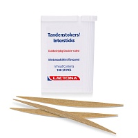 ZAHNHÖLZER Lactona Intersticks mint doppelendig - 100Stk