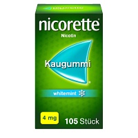 NICORETTE Kaugummi 4 mg whitemint - 105Stk - Raucherentwöhnung