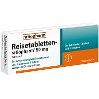 REISETABLETTEN-ratiopharm - 20Stk - Für den Flug