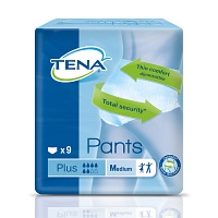 TENA PANTS Plus M bei Inkontinenz - 9Stk - Einlagen & Netzhosen