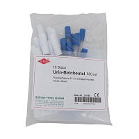 URIN BEINBEUTEL 500 ml Rückl.Sp.m.Abl.schräg - 10Stk