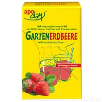 APODAY Gartenerdbeere Multivitamin+Calcium Pulver - 10X10g - Vitamindrinks