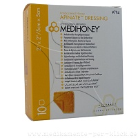 MEDIHONEY Apinate med.Honig Alginatverband 5x5 cm - 10Stk