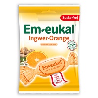 EM-EUKAL Bonbons Ingwer Orange zuckerfrei - 75g - Bonbons zuckerfrei