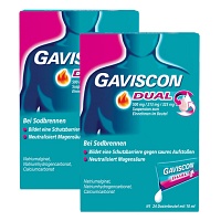 Gaviscon Dual 500/213/325 Doppel-Pack - 48 X 10ml