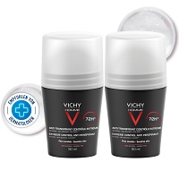 VICHY HOMME Deo Roll-on Antitranspirant 72h DP - 2X50ml