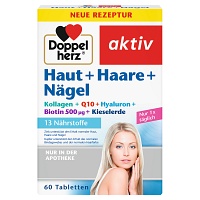 DOPPELHERZ Haut+Haare+Nägel Tabletten - 60Stk - Für Haut, Haare & Knochen