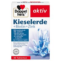 DOPPELHERZ Kieselerde+Biotin+Zink Tabletten - 40Stk - Für Haut, Haare & Knochen