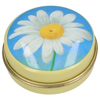 PILLENDOSE rund Blumen Motiv - 1Stk