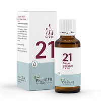 BIOCHEMIE Pflüger 21 Zincum chloratum D 6 Tropfen - 30ml - Pflüger