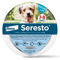 SERESTO 1,25g + 0,56g Halsband für Hunde bis 8kg - 1Stk - Zecken, Flöhe & Co.