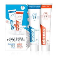 ARONAL/ELMEX Doppelschutz Zahnpasta - 2X75ml - Klassische Zahnpflege