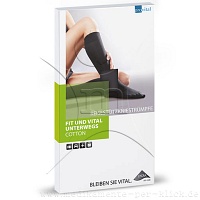 PROVITAL Reisekniestrümpfe Gr.35-38 schwar.Baumw. - 2Stk
