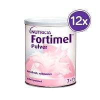 FORTIMEL Pulver Erdbeere - 12X335g - Trinknahrung & Sondennahrung