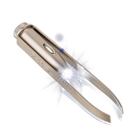PINZETTE schräge Spitze LED-Licht Edelstahl 9,5 cm - 1Stk