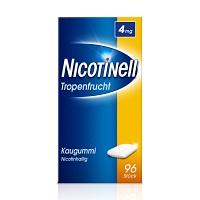 NICOTINELL Kaugummi Tropenfrucht 4 mg - 96Stk - Raucherentwöhnung