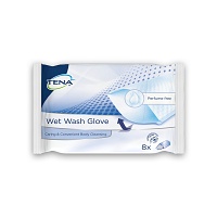 TENA WET Wash Glove parfümfrei 15x23 cm blau - 8Stk - Weitere Produkte von Tena