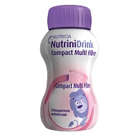 NUTRINIDRINK Compact MultiFibre Erdbeere - 4X125ml - Nahrungsergänzung