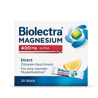 BIOLECTRA Magnesium 400 mg ultra Direct Zitrone - 20Stk - Micro-Pellets