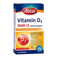 ABTEI Vitamin D3 5600 I.E. Wochendepot Tabletten - 12Stk - Abtei®