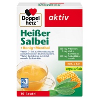 DOPPELHERZ heißer Salbei+Honig+Menthol Granulat - 10Stk - Immunsystem & Zellschutz