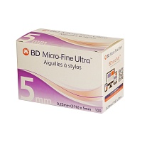 BD MICRO-FINE ULTRA Pen-Nadeln 0,25x5 mm 31 G - 100Stk