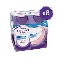 FORTIMEL Compact 2.4 kcal Erdbeergeschmack - 8X4X125ml - Trinknahrung & Sondennahrung
