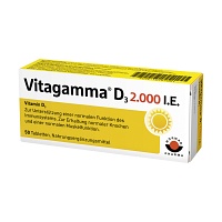 VITAGAMMA D3 2.000 I.E. Vitamin D3 NEM Tabletten - 50Stk - Abwehrkräfte