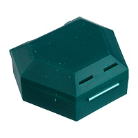 ZAHNSPANGENBOX mit Kordel grün mit Glitzer - 1Stk