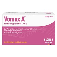 VOMEX A Kinder-Suppositorien 40 mg - 5Stk - Erkältung & Fieber