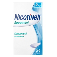NICOTINELL Kaugummi Spearmint 2 mg - 24Stk - Raucherentwöhnung