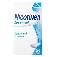 NICOTINELL Kaugummi Spearmint 2 mg - 24Stk - Raucherentwöhnung