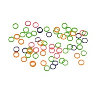 ZAHNSPANGENGUMMIS 5/16 med.bunt sort.7,95 mm Latex - 100Stk