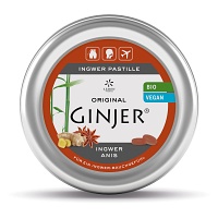 INGWER GINJER Pastillen Bio Anis - 40g - Ingwer Ginjer Original - Die Kraft der Knolle