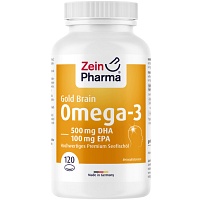 OMEGA-3 GOLD Gehirn DHA 500mg/EPA 100mg Softgelkap - 120Stk