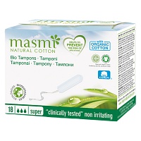 BIO TAMPONS Super 100% Bio-Baumwolle MASMI - 18Stk