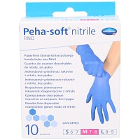 PEHA-SOFT nitrile fino Unt.Hands.unsteril pf M - 10Stk