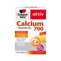 DOPPELHERZ Calcium 700+Vitamin D3 Tabletten - 80Stk - Haut, Haare & Nägel